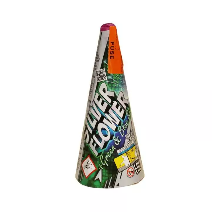 JF93 Silver Flower Green Blue Stars F2  [40/1]